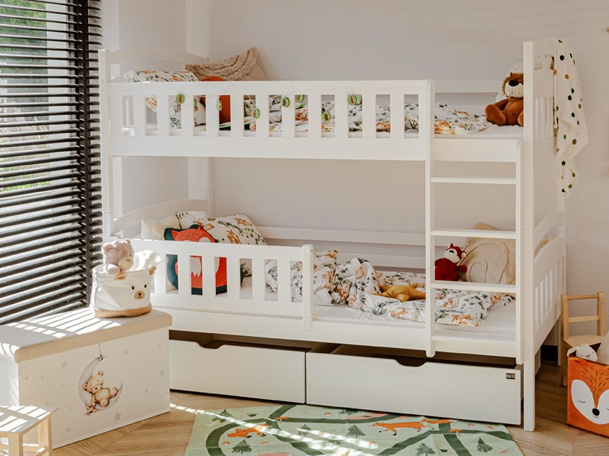 Dviaukštė vaikiška lova su stalčiais IGNAS 80x180 3 Dviaukštė vaikiška lova su stalčiais IGNAS 80x180 3