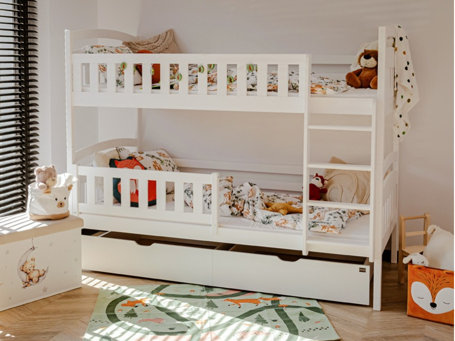Dviaukštė vaikiška lova su stalčiais IGNAS 90x190 Dviaukštė vaikiška lova su stalčiais IGNAS 90x190