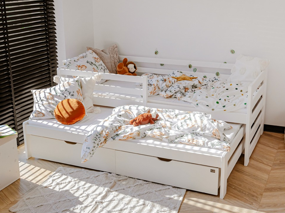 Dvigulė vaikiška lova su stalčiais SENSO 80x200 9