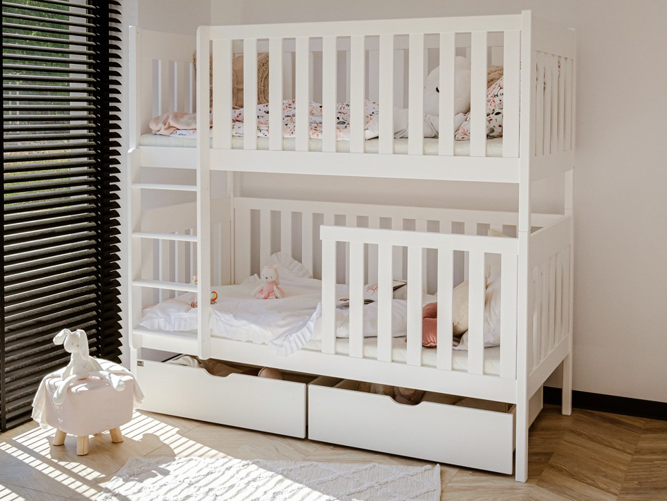 Dviaukštė vaikiška lova su stalčiais DAWID 80x180 1 Dviaukštė vaikiška lova su stalčiais DAWID 80x180 1