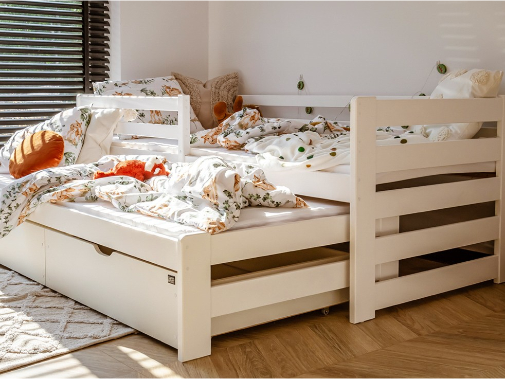Dvigulė vaikiška lova su stalčiais SENSO 90x200 9