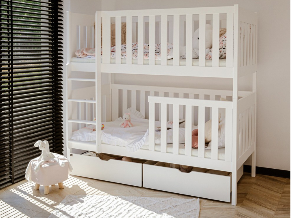 Dviaukštė vaikiška lova su stalčiais DAWID 90x190 1 Dviaukštė vaikiška lova su stalčiais DAWID 90x190 1