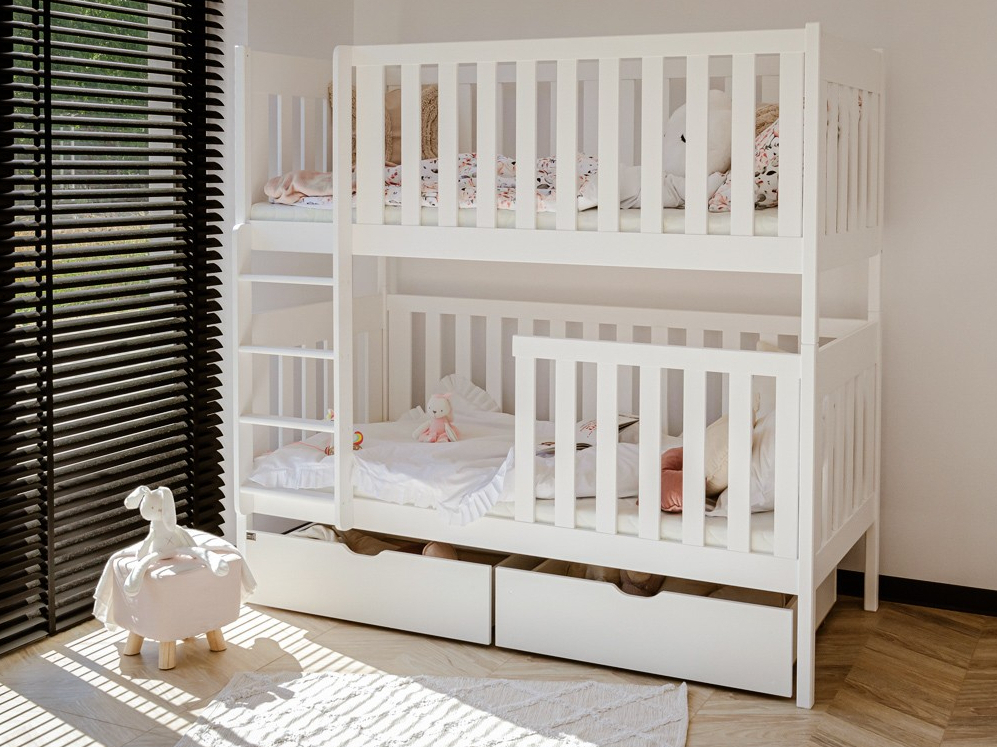 Dviaukštė vaikiška lova su stalčiais DAWID 90x200 1