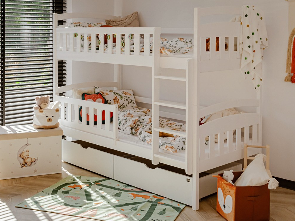 Dviaukštė vaikiška lova su stalčiais IGNAS 80x180 4 Dviaukštė vaikiška lova su stalčiais IGNAS 80x180 4