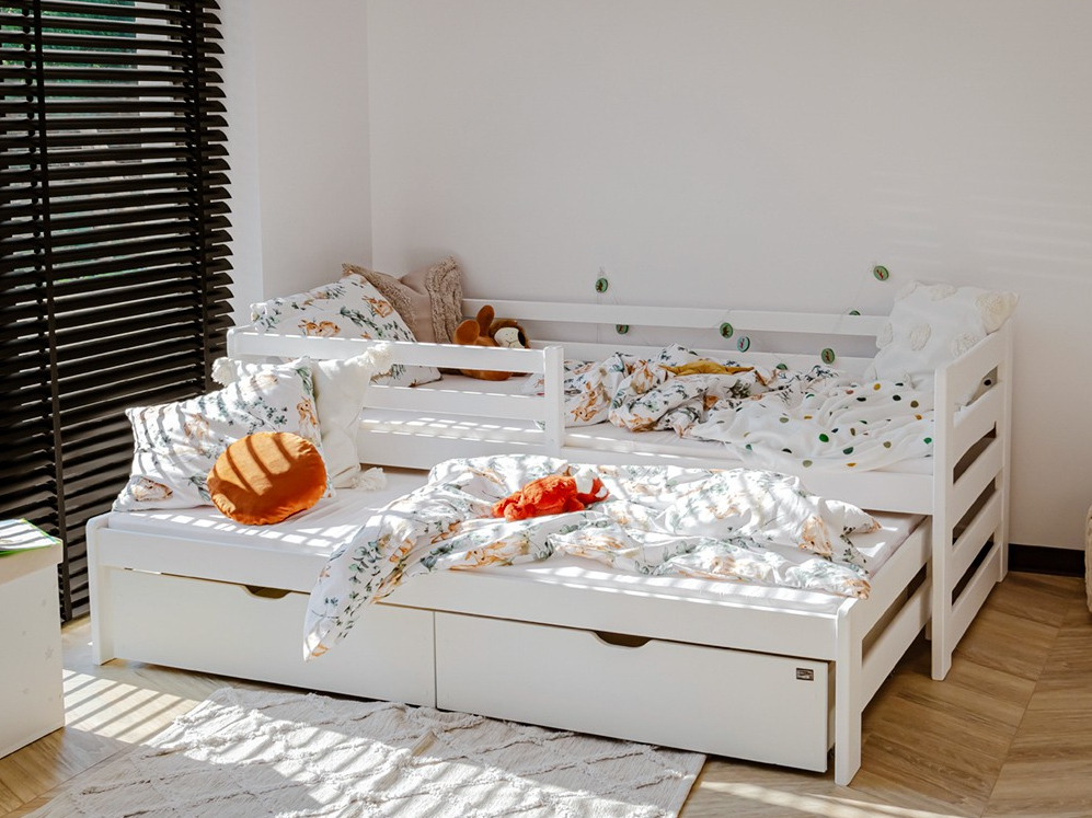 Dvigulė vaikiška lova su stalčiais SENSO 80x160 9