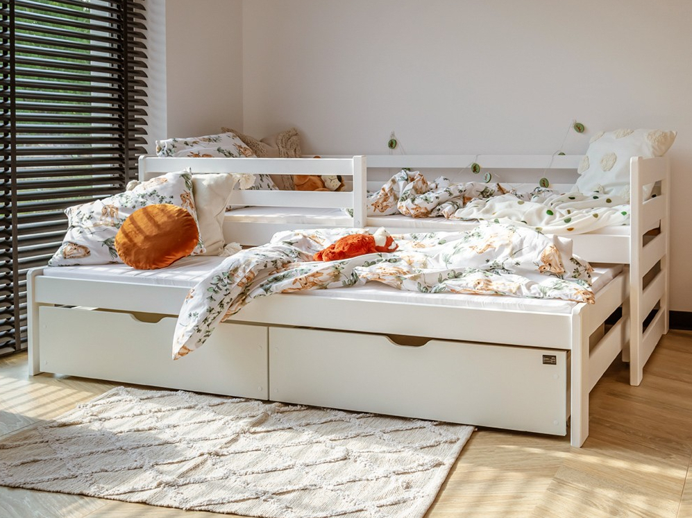 Dvigulė vaikiška lova su stalčiais SENSO 80x200 7