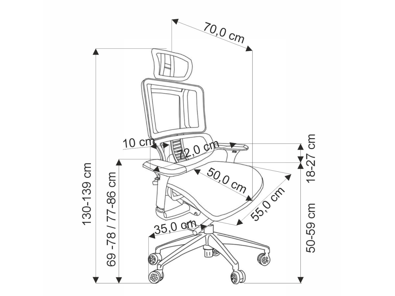 Ergonominė darbo kėdė ETHAN 13