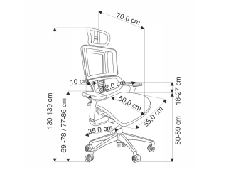 Ergonominė darbo kėdė ETHAN