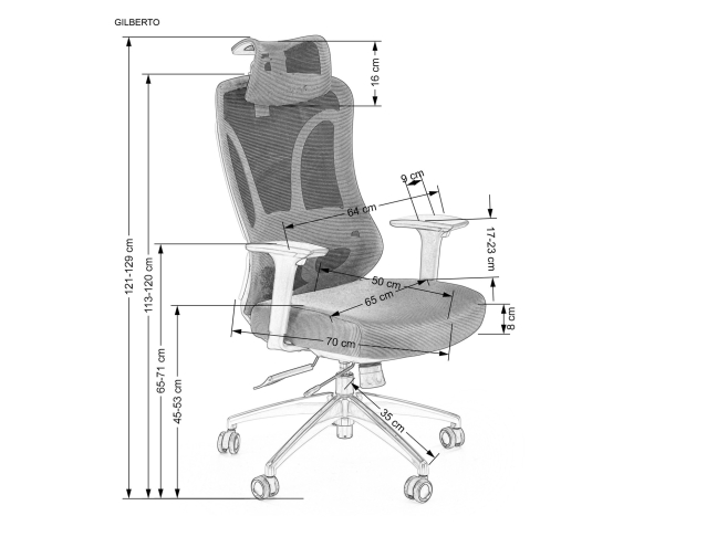 Ergonominė darbo kėdė GILBERTO 10 Ergonominė darbo kėdė GILBERTO 10