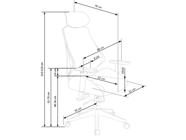 Ergonominė darbo kėdė HASEL 6