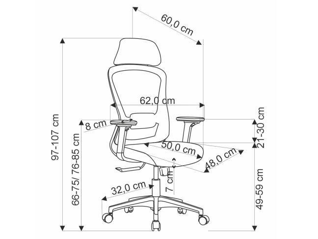 Ergonominė darbo kėdė SONAR 10