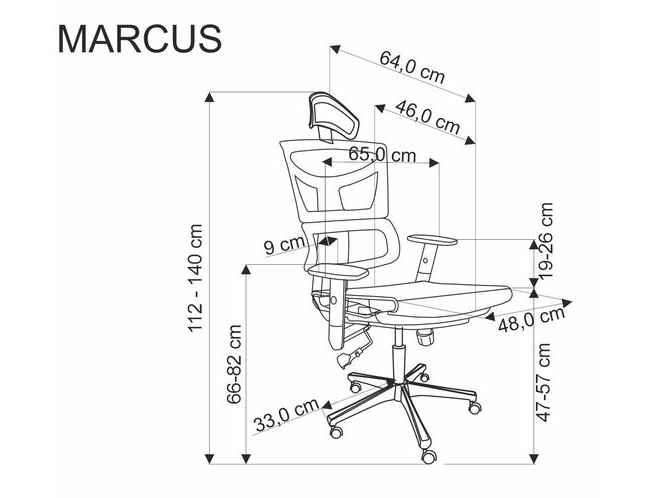 Ergonominė darbo kėdė MARCUS 12 Ergonominė darbo kėdė MARCUS 12