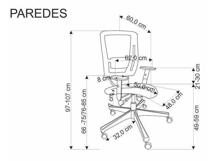 Ergonominė darbo kėdė PAREDES 9 Ergonominė darbo kėdė PAREDES 9
