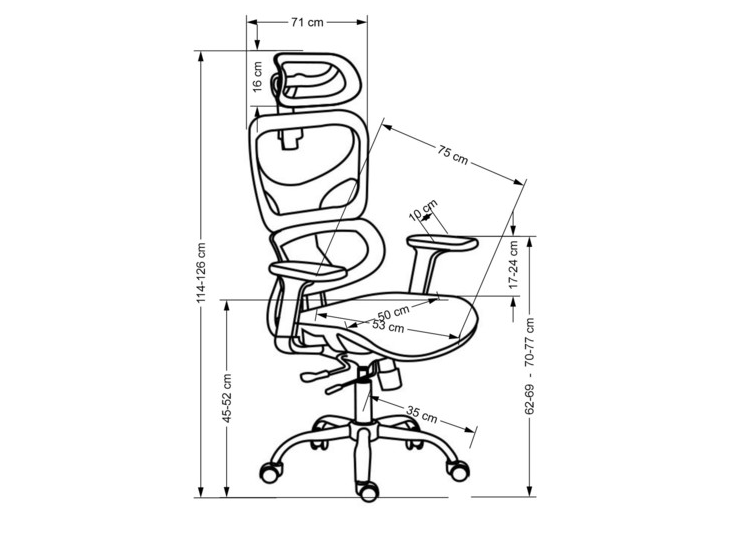 Ergonominė darbo kėdė GOTARD 10