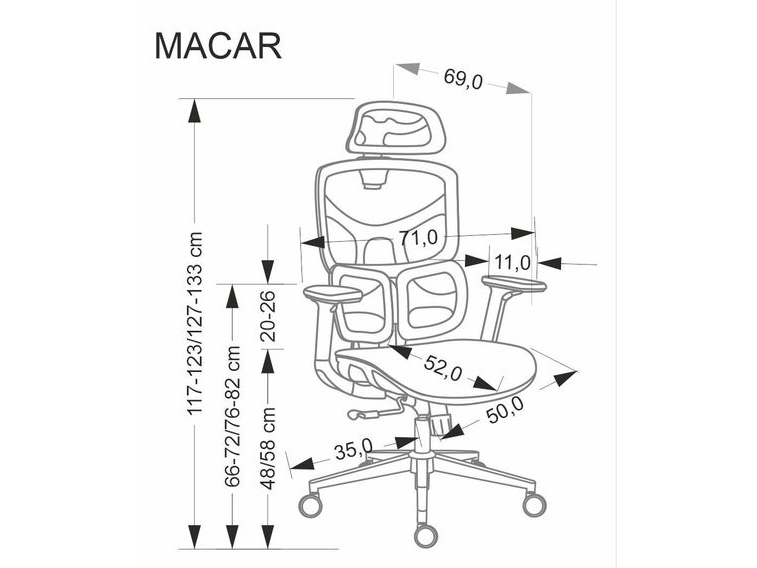 Ergonominė darbo kėdė MACAR 1