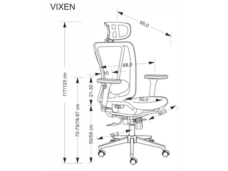 Ergonominė darbo kėdė VIXEN 2