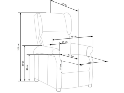 Išskleidžiamas fotelis AGUSTIN