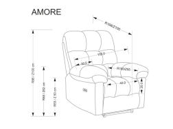 Išskleidžiamas fotelis AMORE