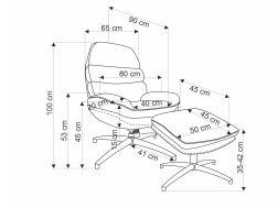 Fotelis su pakoju DARIO