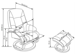 Fotelis su pakoju MATADOR