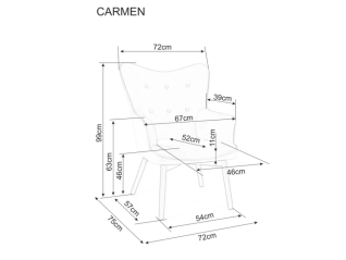 Fotelis CARMEN VELVET