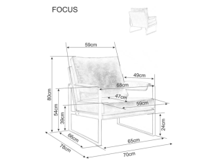Fotelis FOCUS BUFFALO