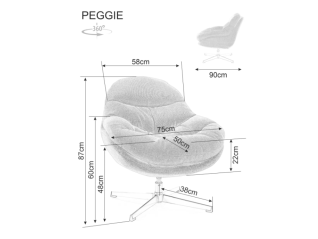 Sukamas fotelis PEGGIE