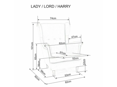 Fotelis LADY VELVET