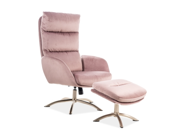 Fotelis su pakoju MONROE VELVET Fotelis su pakoju MONROE VELVET