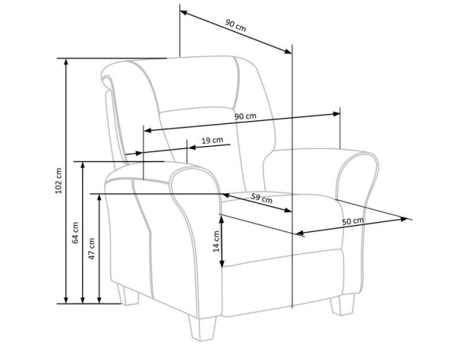 Išskleidžiamas fotelis BARD 12