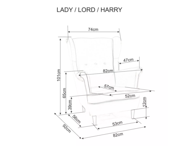 Fotelis LORD VELVET 3 Fotelis LORD VELVET 3