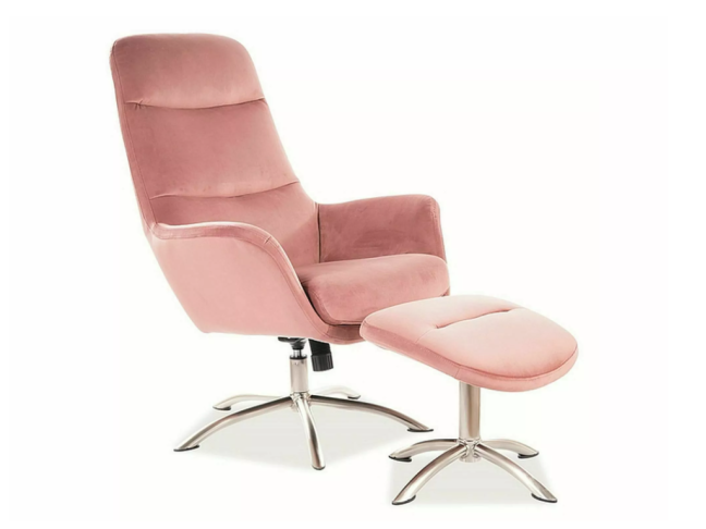 Fotelis su pakoju NIXON VELVET Fotelis su pakoju NIXON VELVET