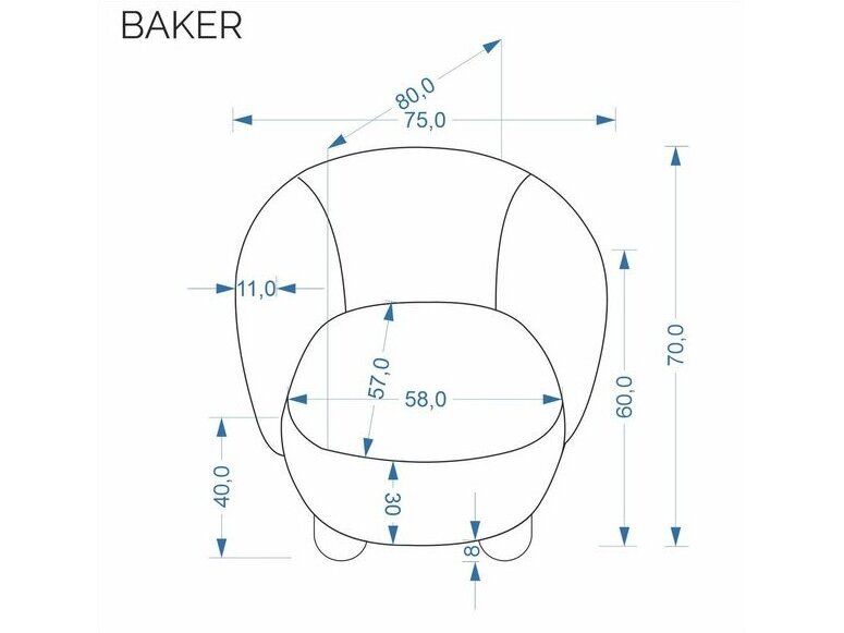 Fotelis BAKER 1 Fotelis BAKER 1