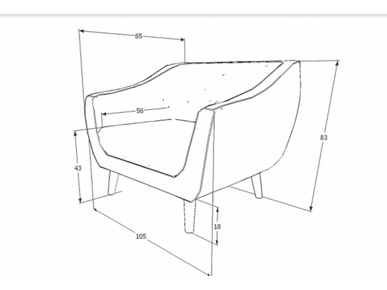 Fotelis MOLLY 1 VELVET 2 Fotelis MOLLY 1 VELVET 2