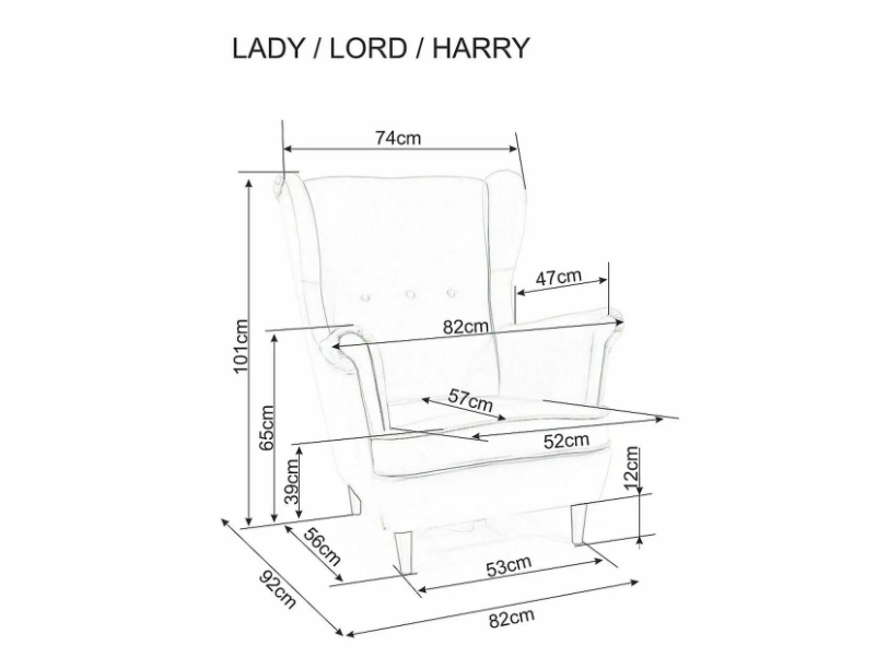 Fotelis LADY VELVET 4 Fotelis LADY VELVET 4