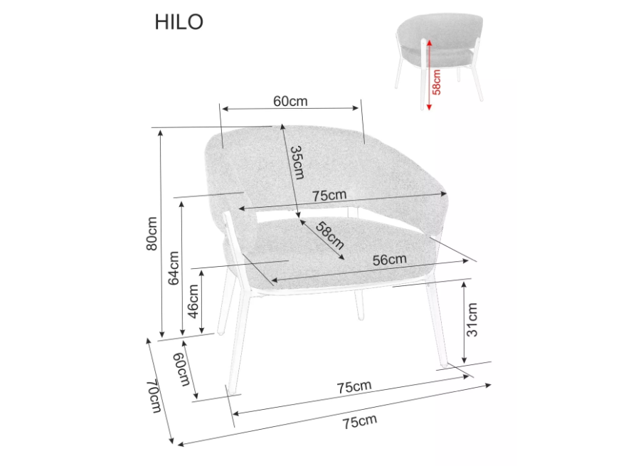 Fotelis HILO RAVEN 4 Fotelis HILO RAVEN 4