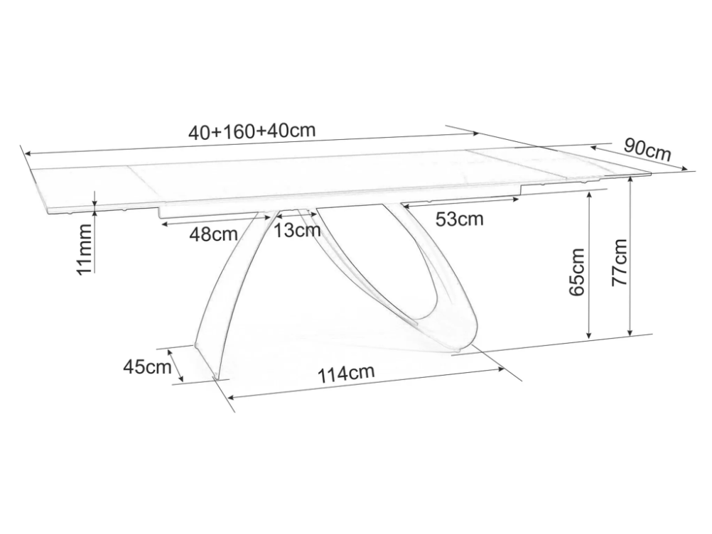 Išskleidžiamas stalas DIUNA CERAMIC 5
