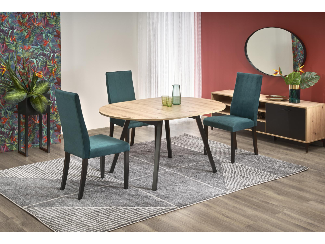 Išskleidžiamas apvalus stalas RUBEN 1 Išskleidžiamas apvalus stalas RUBEN 1