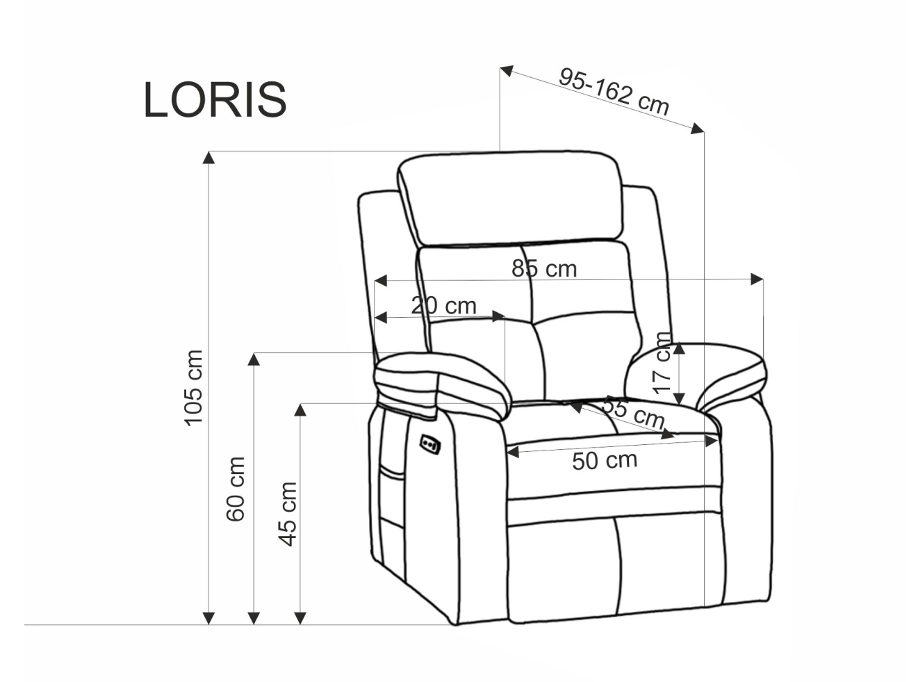 Išskleidžiamas fotelis LORIS 11 Išskleidžiamas fotelis LORIS 11