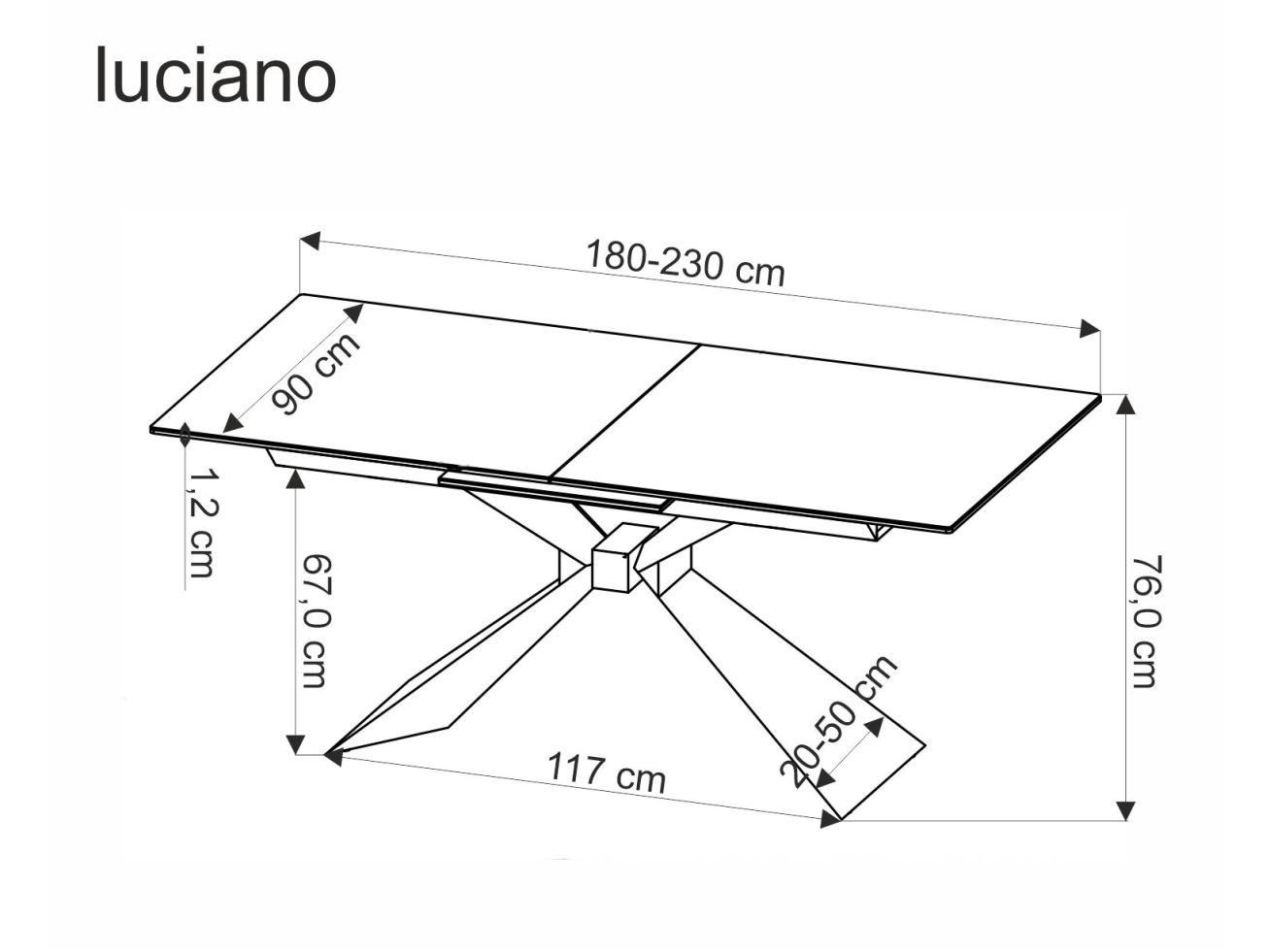 Išskleidžiamas stalas LUCIANO 17 Išskleidžiamas stalas LUCIANO 17