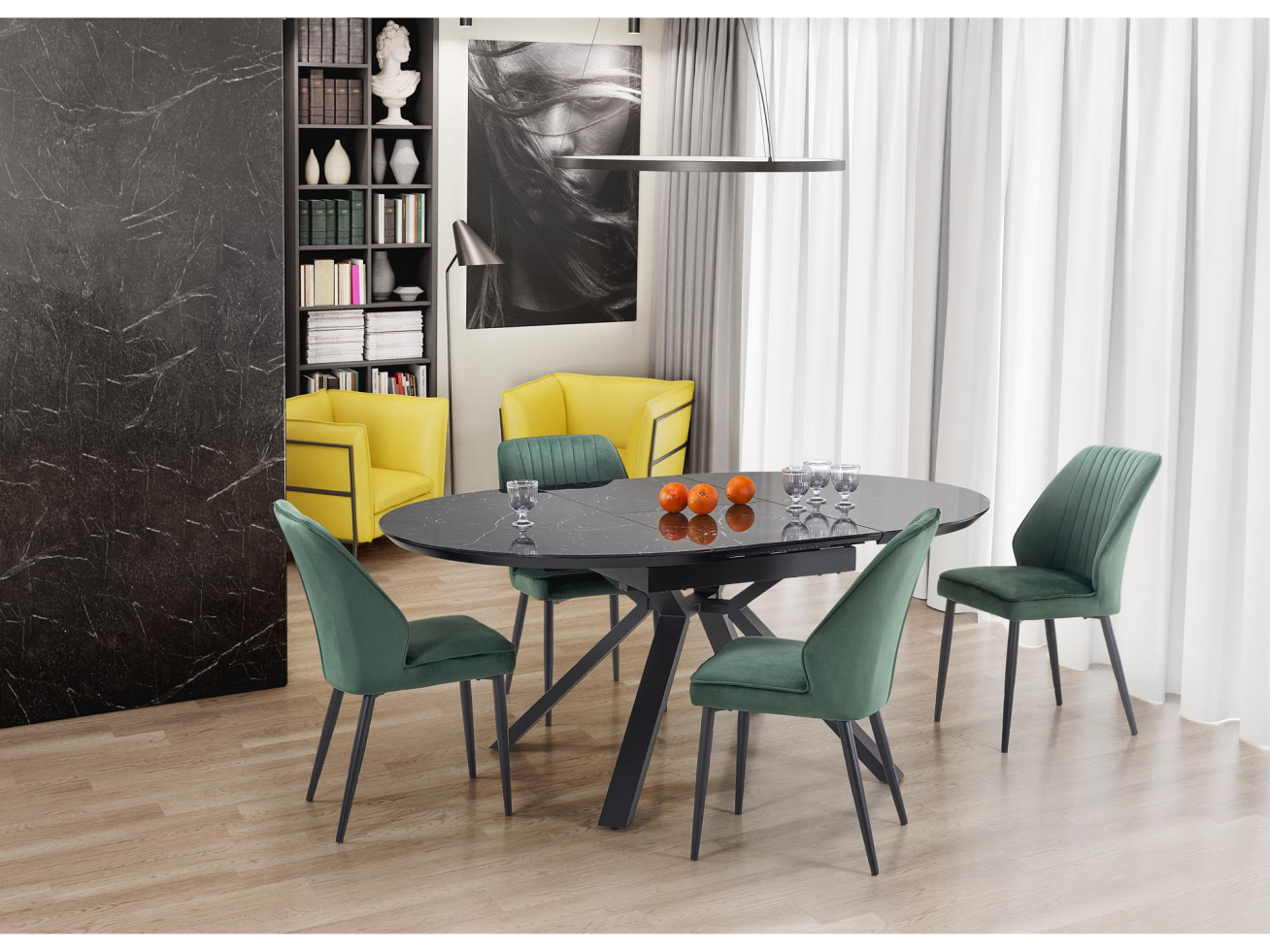 Išskleidžiamas apvalus stalas VERTIGO