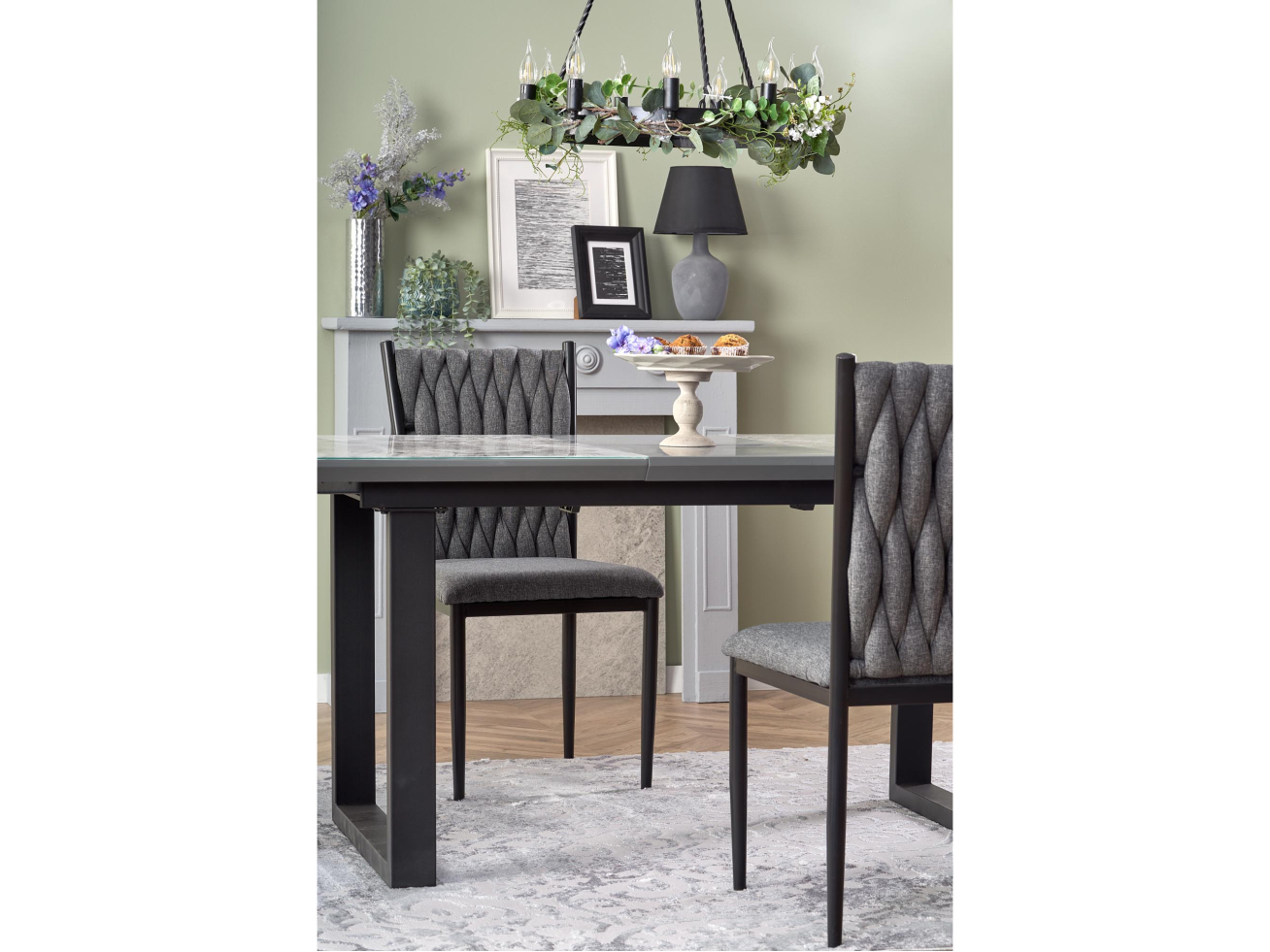 Išskleidžiamas stiklinis stalas MARLEY 4 Išskleidžiamas stiklinis stalas MARLEY 4