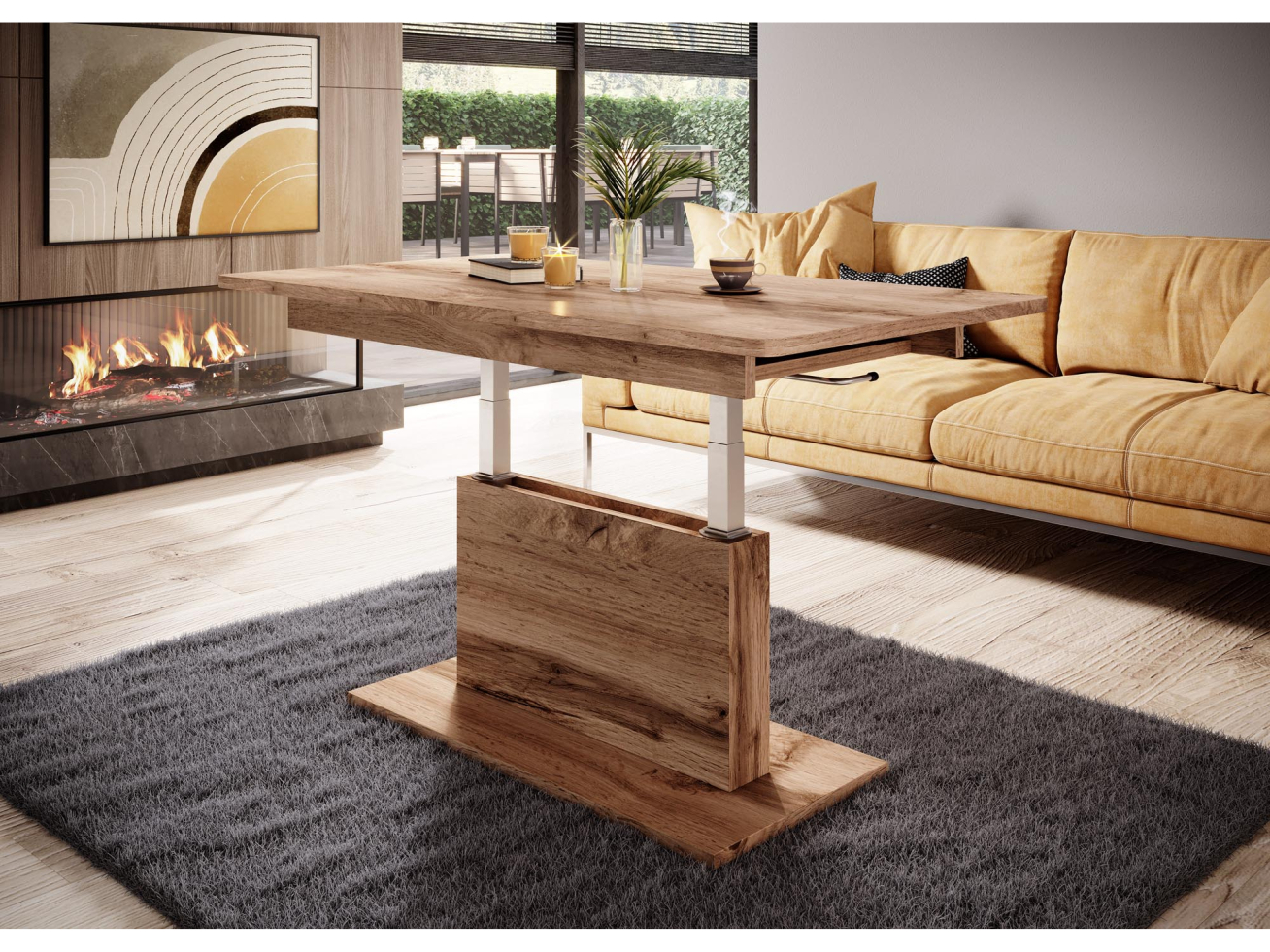 Išskleidžiamas žurnalinis staliukas BUSETTI 6