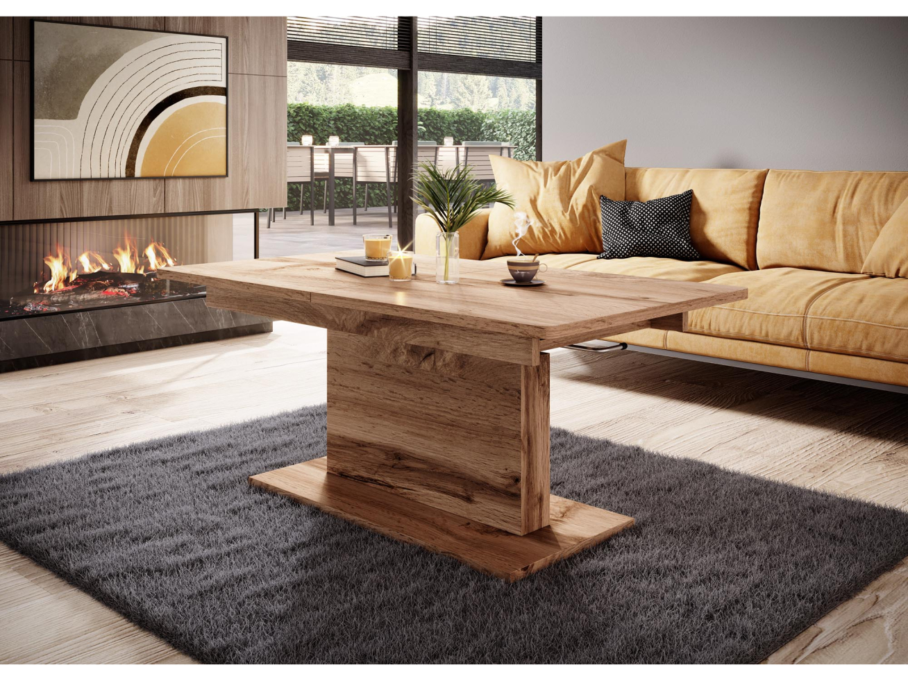 Išskleidžiamas žurnalinis staliukas BUSETTI 7 Išskleidžiamas žurnalinis staliukas BUSETTI 7