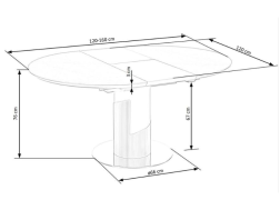 Išskleidžiamas apvalus stalas MUSCAT