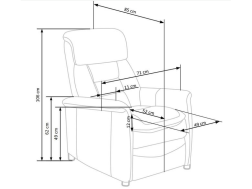 Išskleidžiamas fotelis JORDAN