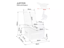 Išskleidžiamas fotelis JUPITER M VELVET