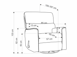 Išskleidžiamas fotelis KARIM