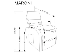 Išskleidžiamas fotelis MARONI