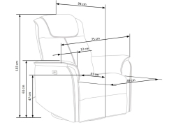 Išskleidžiamas fotelis PARADISE